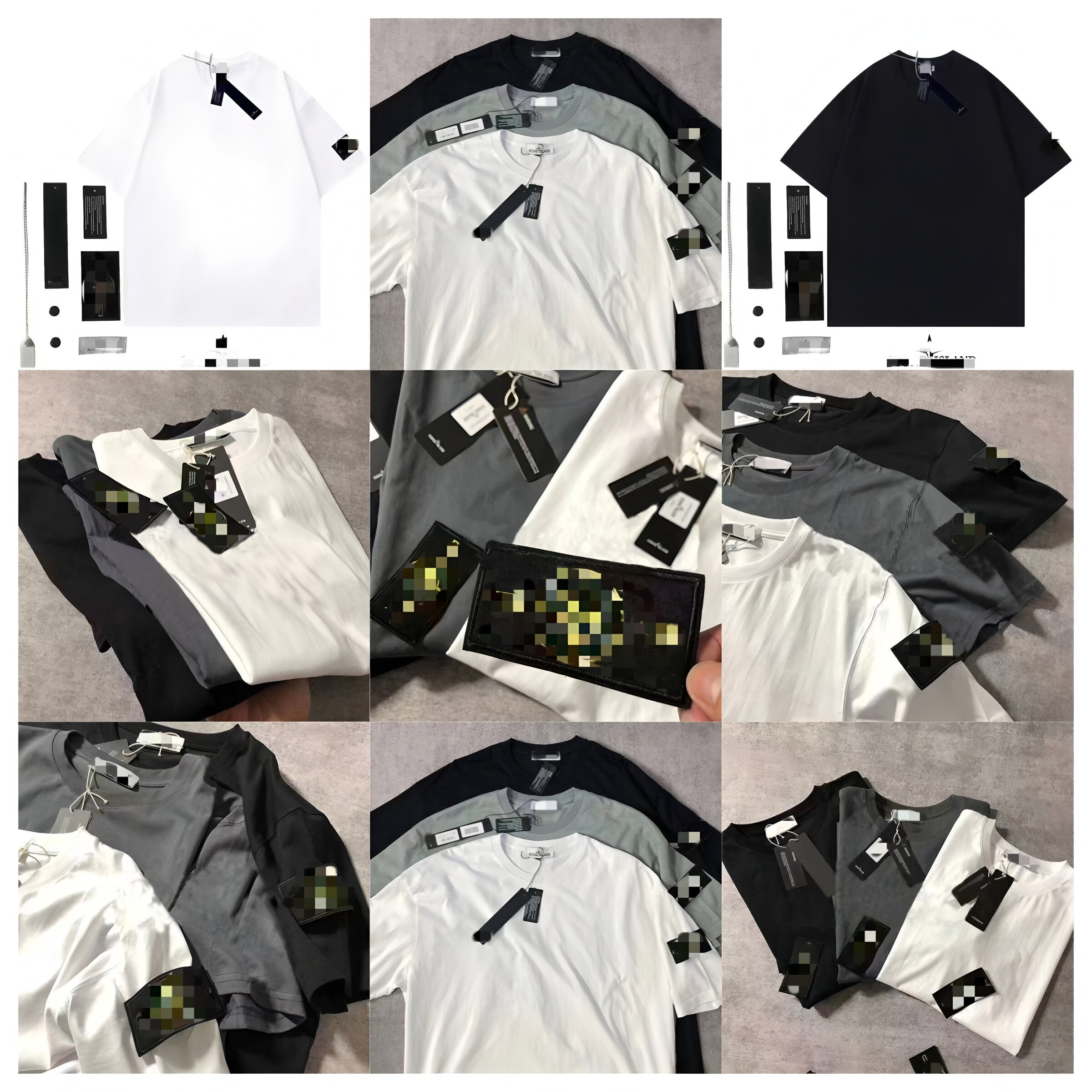 300g Tshirt Cotton Tees 3 Color M-3XL Unisex Tees for Summer with Compass Badge Men's T-Shirts Summer Cotton Women's Tops