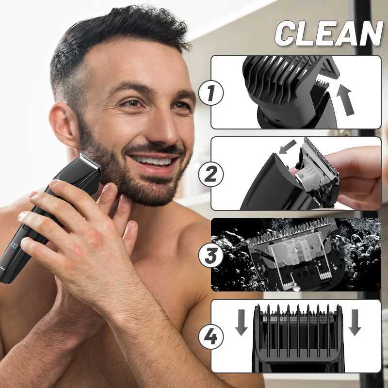 SEJOY Electric Hair Clipper Kit For Men Adjustable Hair Cut Machine Hair Trimmer Professional Rechargeable Hair Cut BarberT251120