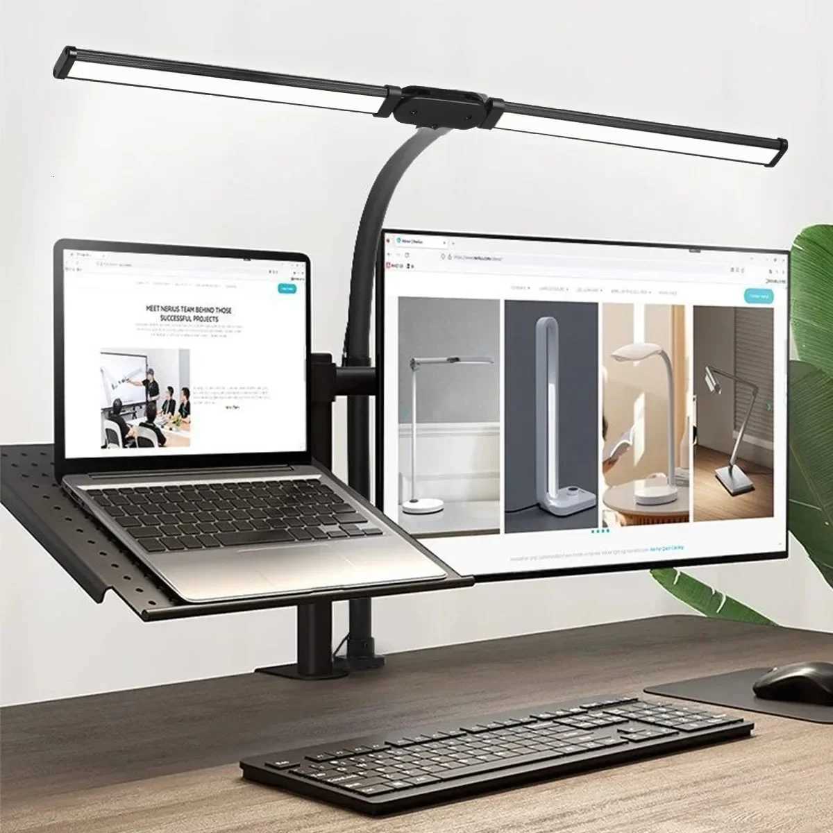 Double Single Head Led Clip Desk Lamp Dimmable Computer Table Lamps Monitor Light Architect Table Lamp for Office Reading Lights M251120