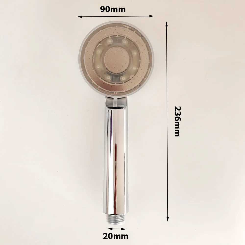 Temperature Control Colorful Shower Head 5 Modes Adjustable LED Spray Nozzle 3/7 Color Change High Pressure Large Flow ShowerM251120