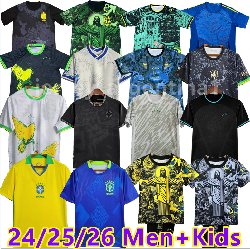 25 26 BRAZILs soccer jerseys NEYMAR JR VINI JR Camiseta de futbol PAQUETA RAPHINHA 2024 2025 2026 football shirt maillots MARQUINHOS brasil ENDRICK JULIANO ANTONY