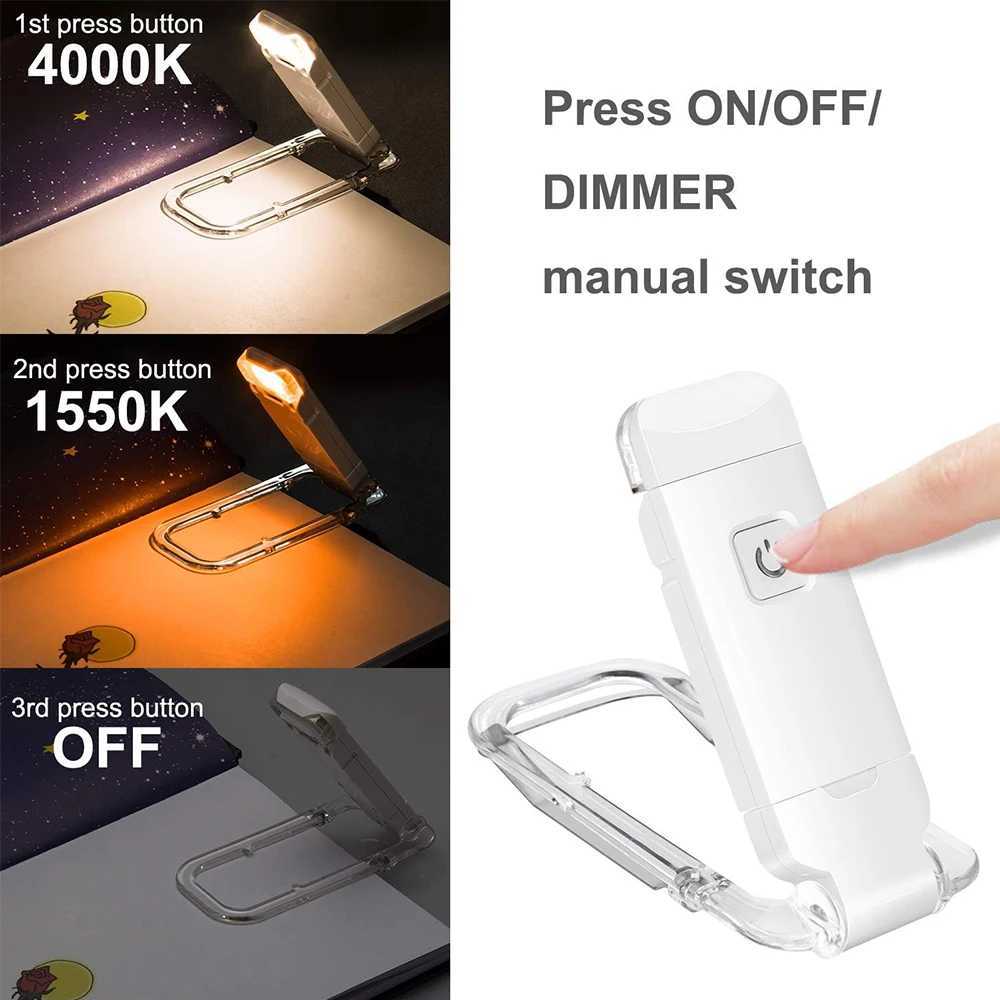 Amber Book Reading Light LED Clip on Book Lights Reading Light for Books in Bed Small Book Light for Kid 3 Brightness Adjustable M251120
