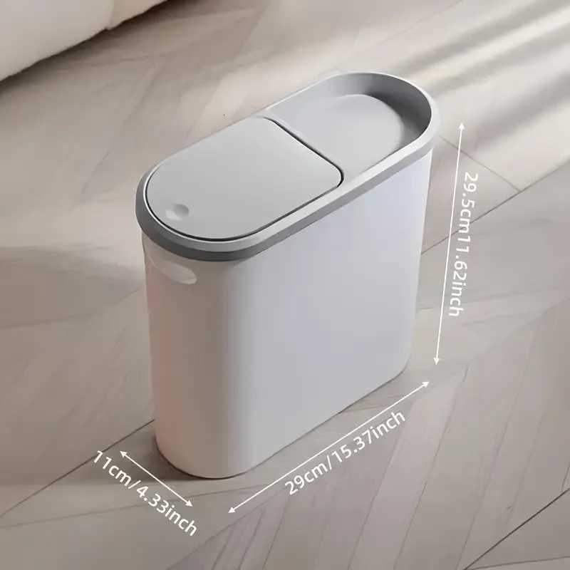 1 bathroom trash can home creative open type trash can covered press type bathroom trash can simple paper basket large capac C251120