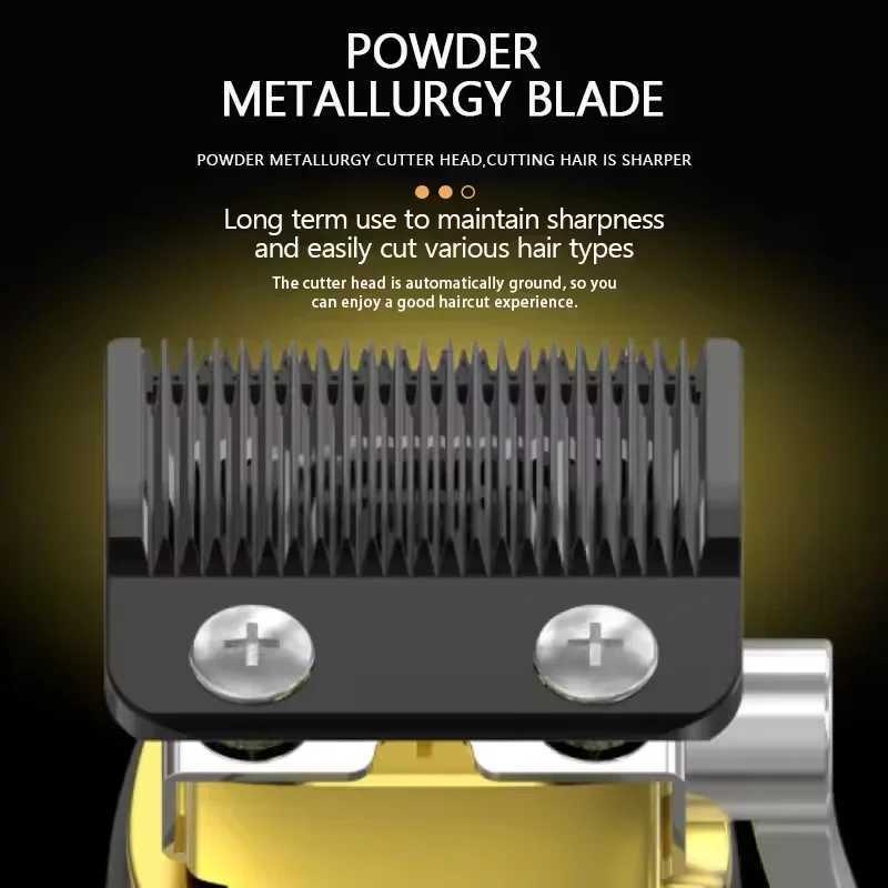 Kemei KM-1698 Mens Hair Clipper 9000RPM 10W High Power Full Metal DLC Blade LED Display Professional Hair Cutting Hair TrimmerT251120