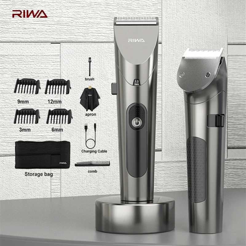 RIWA Electric Hair Clipper Washable Rechargeable Variable Speed Professional Barber Trimmer With Carbon Steel Cutter HeadT251120
