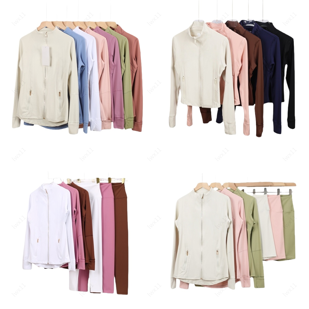 Hot sale Yoga Jacket Women set Define Workout Sport Coat Fitness Sports Quick Dry Activewear Top Solid Zip Up Short jacket High-grade Polyester material