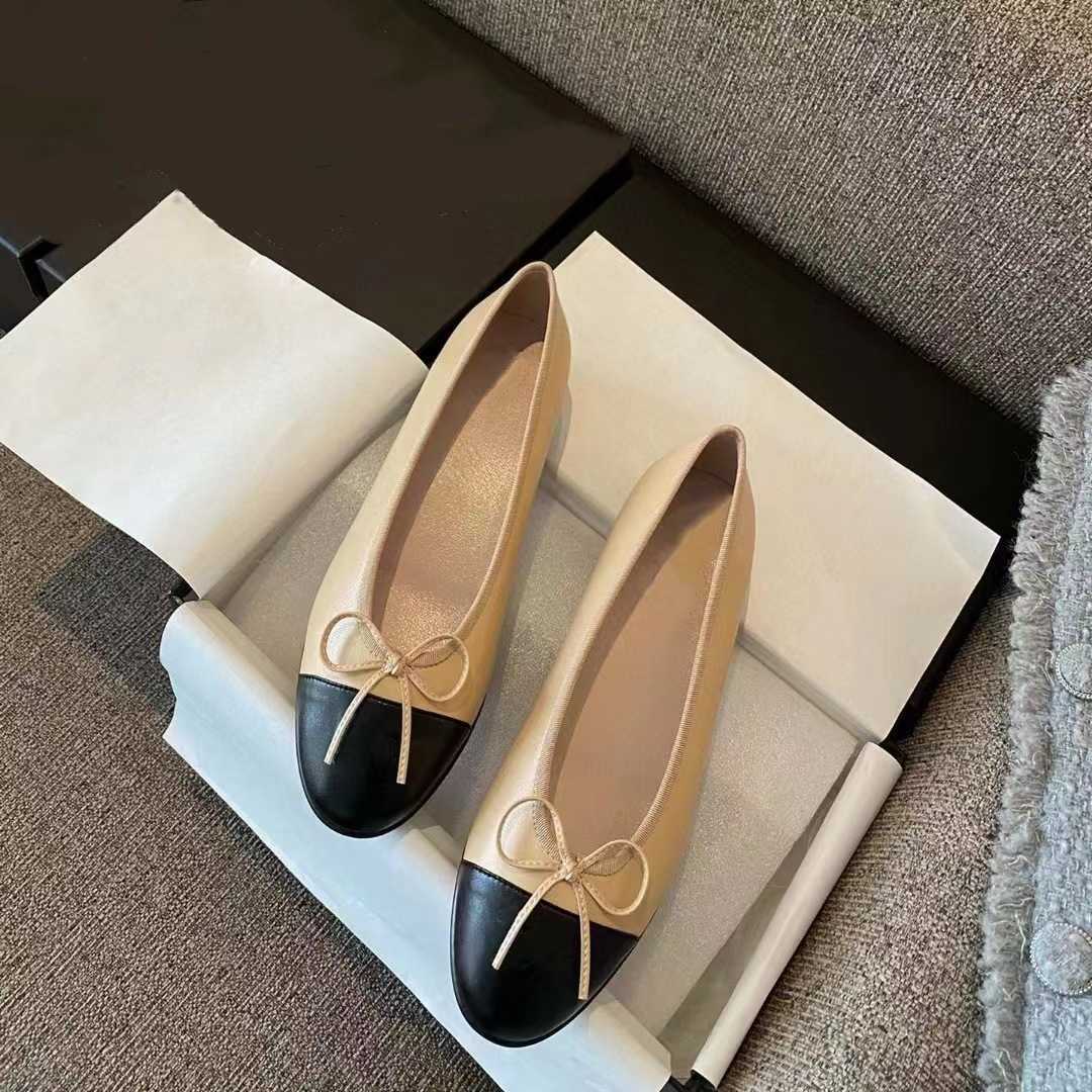 New Leather Multi-color Bow Tie Women's Shoes Single Shoe Women's Flat Round-toe Low-cut Shoes Ballet Shoes T251120