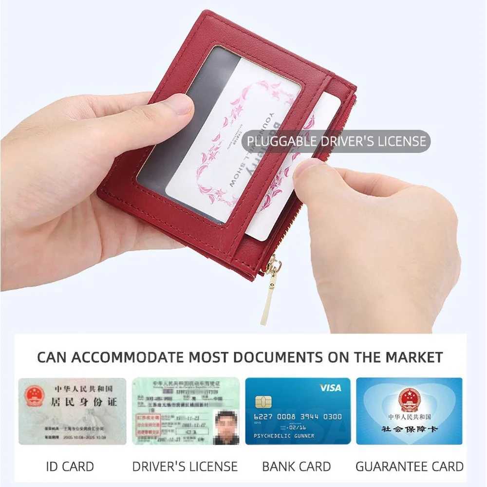 Slim Multi-Functional Wallet Womens - Baellerry PU Leather 8-Slot Card Case Cash PocketW251120