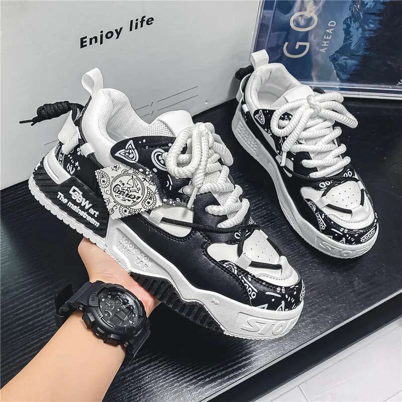 INS Mens Running Breathable Skateboard Shoes Chunky Comfortable Casual Sneakers Men Tenis Mascuo Footwear Male
