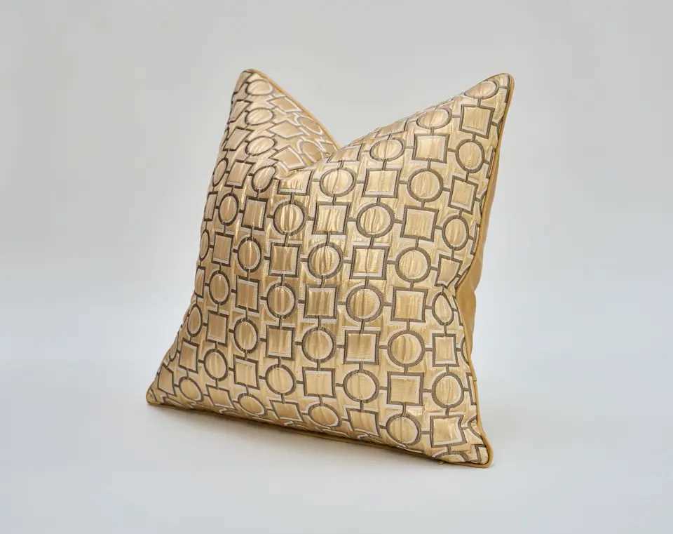 Pillow Case Luxury Sofa Cushion Cover Gold and Grey Covers for Home Decoration 45x45cm C251120