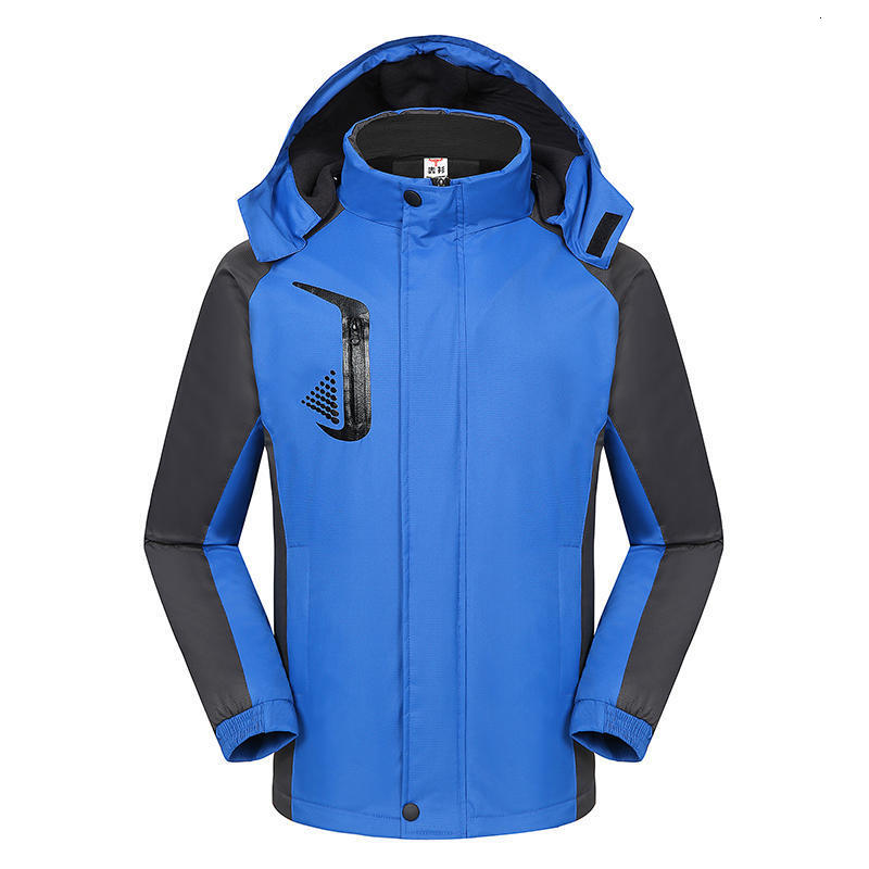 Fleece-Lined Thickened Integrated Jacket Fleece-Lined Waterproof Outdoor Hiking Workwear Jacket for mmen and women free shipping