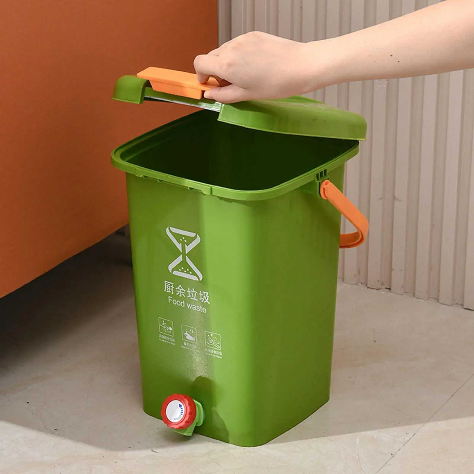 Kitchen Compost Bucket Waste Bin Wide Diameter Thickened Stylish Garbage Can Counter Compost Bin for Kitchen Countertop Home C251120