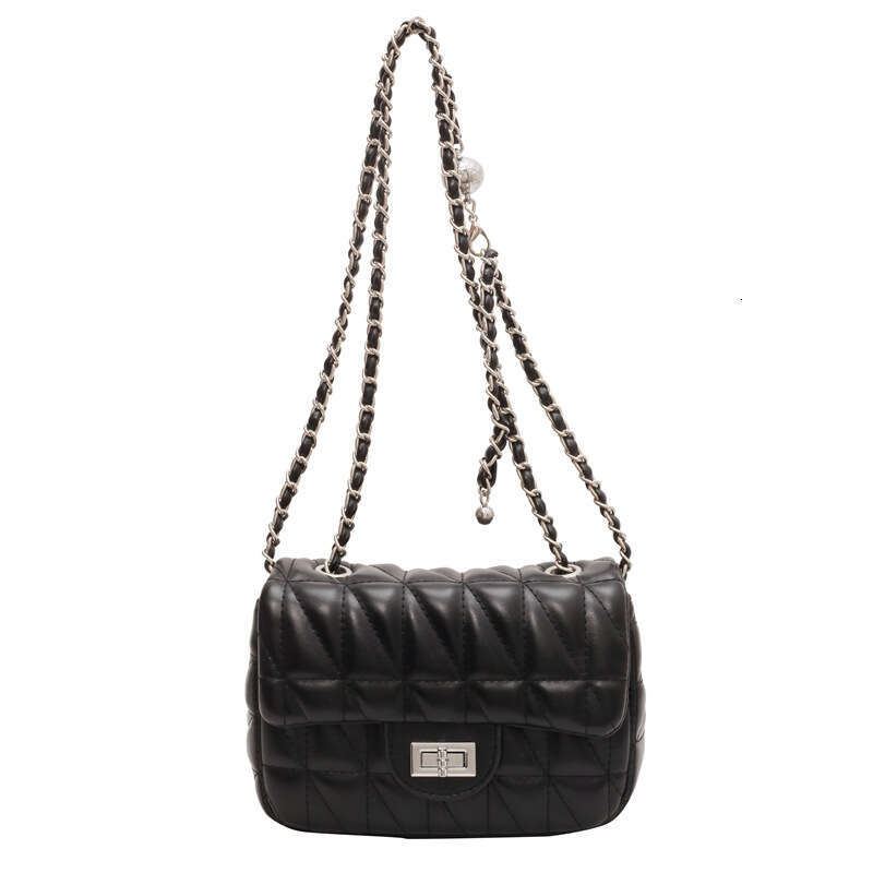 2025 new versatile crossbody women, trendy and fashionable diamond grid chain bag, niche single shoulder small square bag for women