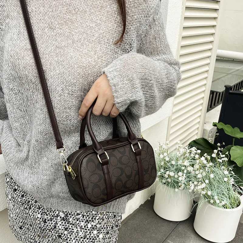 Wens Bost Bag PU Leather Vintage Mogram Crossbody Shoder Bag Luxury Designer Handbag for Wen Y251120