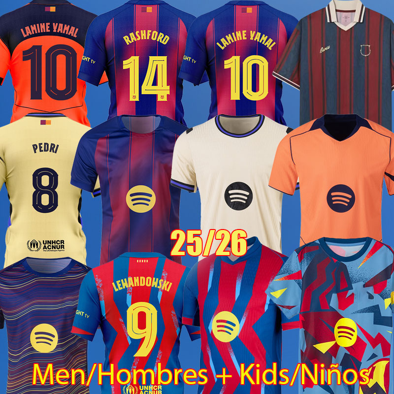 25 26 soccer jerseys 2025 2026 4TH RASHFORD PEDRI LEWANDOWSKI ANSU FATI GAVI FERRAN RAPHINHA CUBARSI Camisetas de F. DE JONG DEMBELE Home Away Football Shirt men kids
