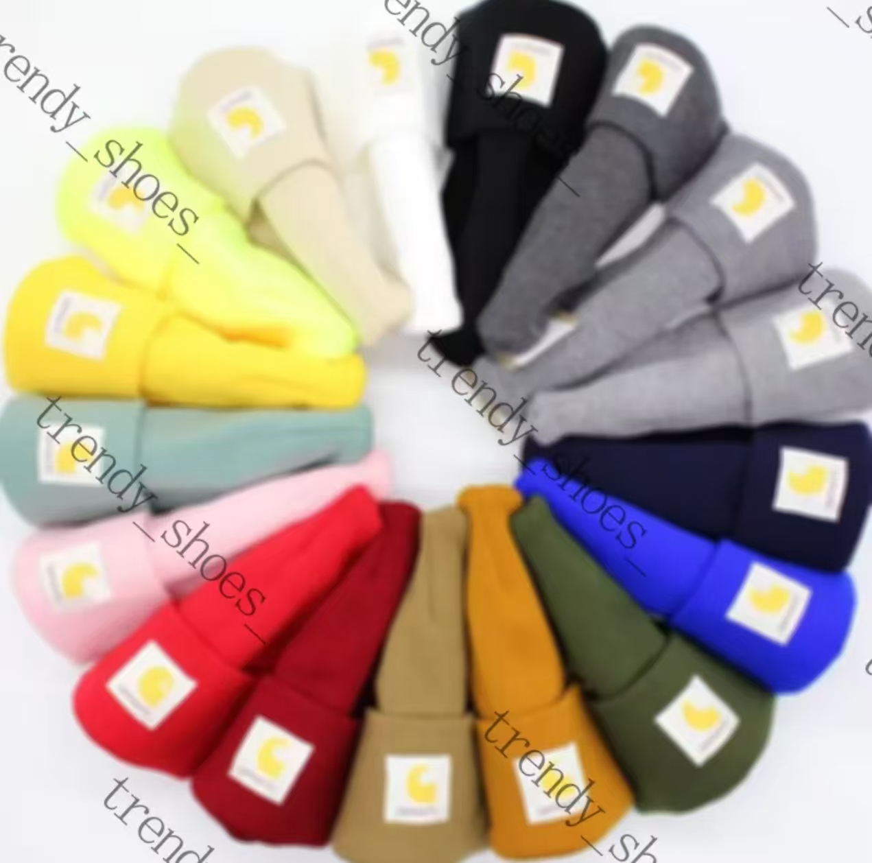 Men Winter Carhartity Designer Beanie Brand Warm Beanies European American Double-Layer Folded Knit Women Woolen Carlies Hartlies Hat 91B