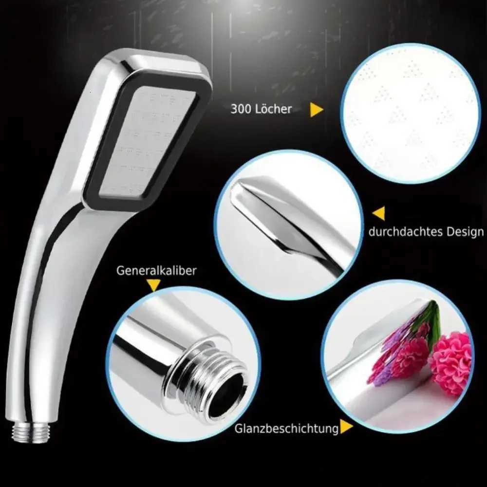 300-hole supercharged shower head set large water output shower head hand-held electroplated square shower headM251120