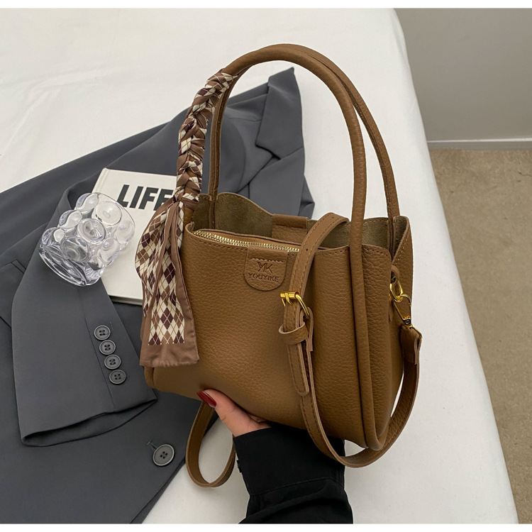 Stylish Soft Leather Ladies' Vegetable Basket Bag - Versatile Crossbody & Shoulder Messenger Purse