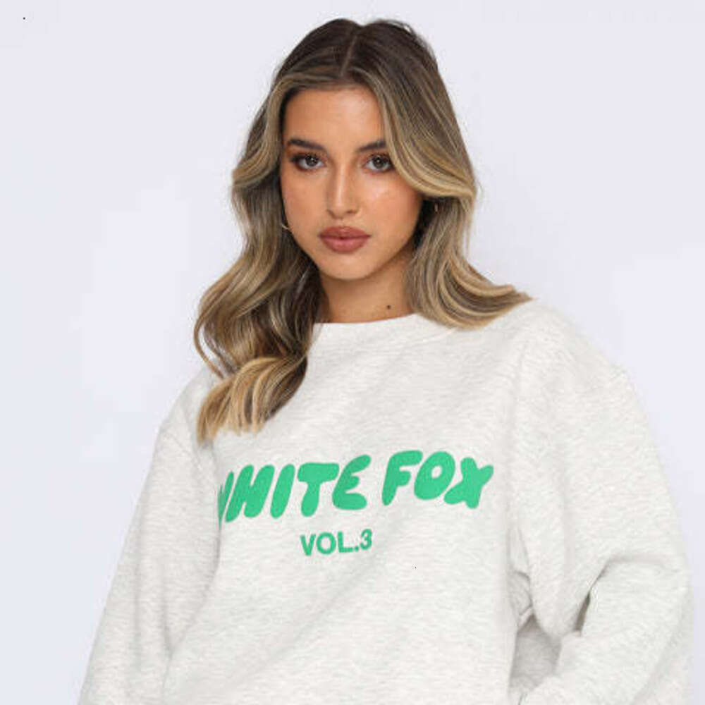 White Foxset Designer Casual Sports Wear Hoodie Foam Letters Graffiti Printed Graphic Sweatshirts Crew Neck Pullover Quality Cotton Foxness Tracksuits Fd8
