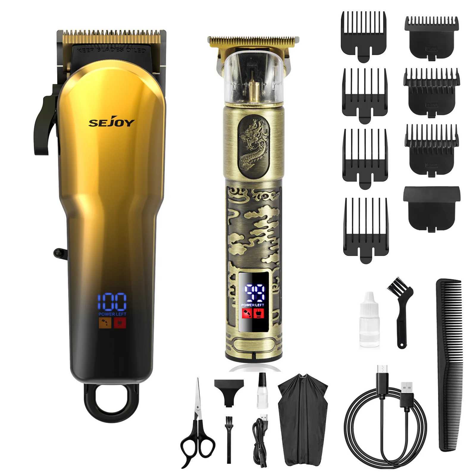 Sejoy Hair Clippers and Trimmers Set ProfessionalRechargeable Beard Trimmer Barber Clippers Mens Grooming KitGifts for MenT251120