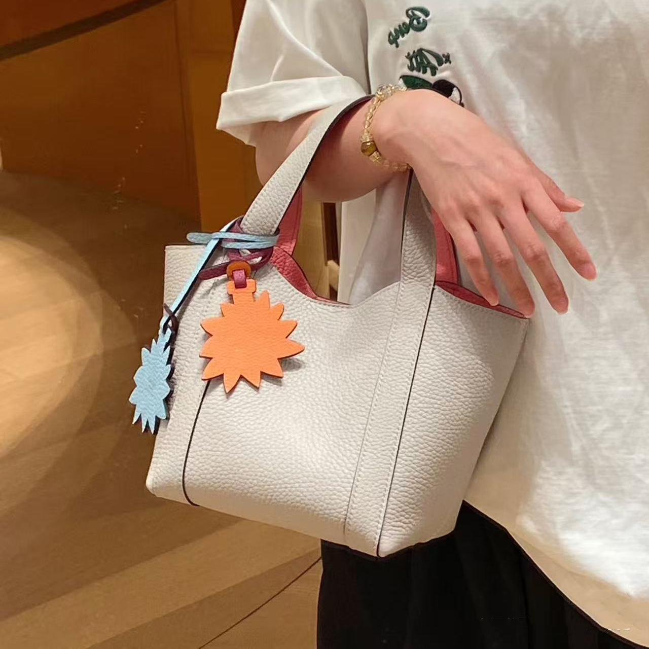 Designer Duo Tote BB Bags Woman Luxury Bag M Canvas Real Leather Handbag Shoulder Bag Large Capacity Shopping Basket Bag Hobo Bag 10a Designer Bag Mirror Quality