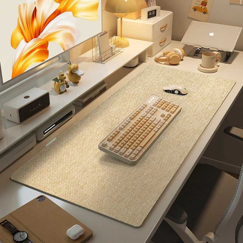 4MM Gaming MousePad Cotton and Linen Rubber Mouse Pad Large Desk Mat Gamer PC Desk Mat Keyboard Pad Cputer Desk Pad Y251120