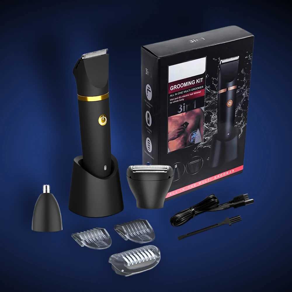 Electric Hair Trimmer Three in One for Bikini Clippers Whole Body Ball Shaver Clipper Grooming Kit Male Epilator RazorT251120