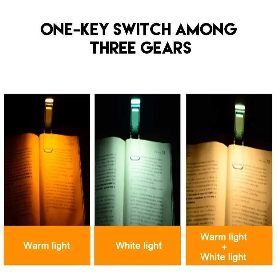 Rechargeable Clip On Reading LightBook Lamp with W White AmberPortable Bedside Night LightIndoor ReadingBedroomCamping M251120