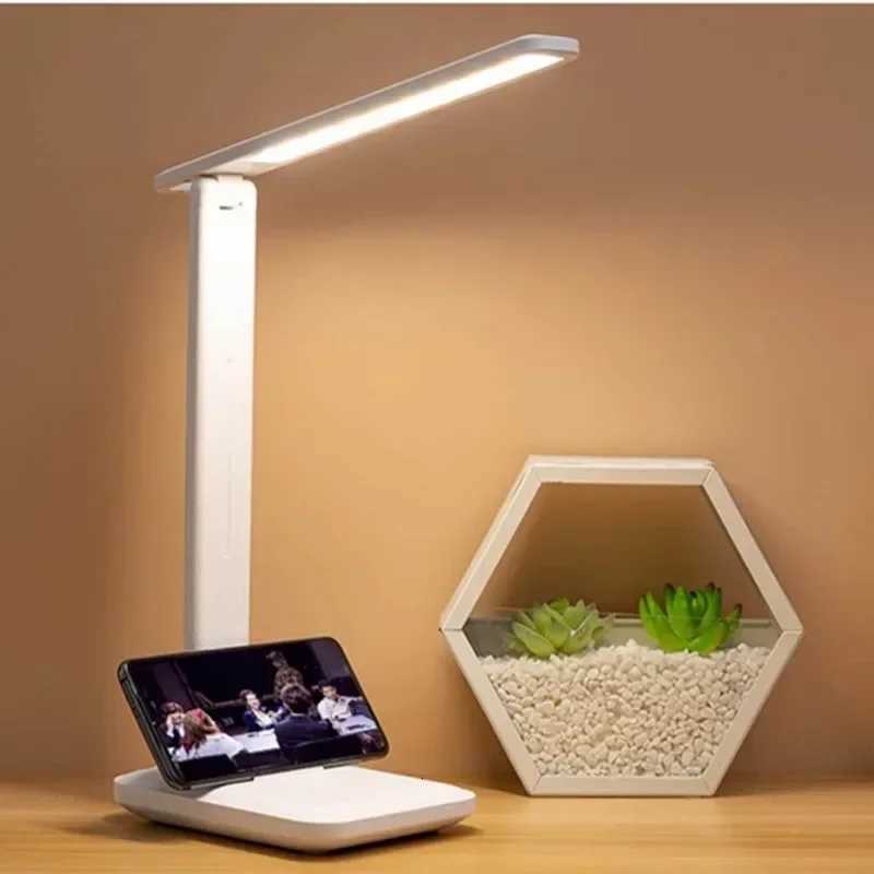 LED Desk Lamp USB Rechargeable Eyes Protection Touch Table Lamp 3 Brightness Levels 3 Color Light Dormitory Bedroom Night Light M251120