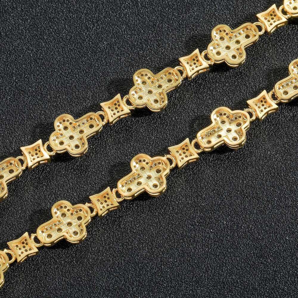Luxury Hip hop 10mm cross Ice out VVS Moissanite bracelet for men, women, fashion Free delivery