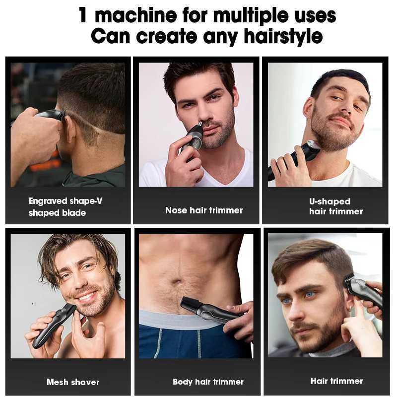 Unicorn 6-in-1 Hair Clipper Underarm Hair Nose Hair Treatment Full Body Shaving Machine Multi functional Electric Push ClippT251120