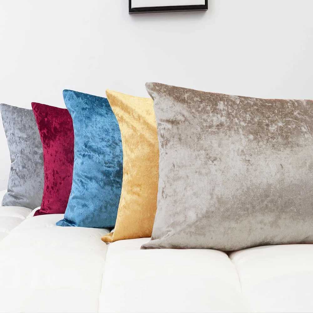 Pillow Case Super Soft Luxury Ice Velvet Case Grey Decorative Cushion Cover Luxury Nordic Home Sofa Bed Living Room Decor C251120