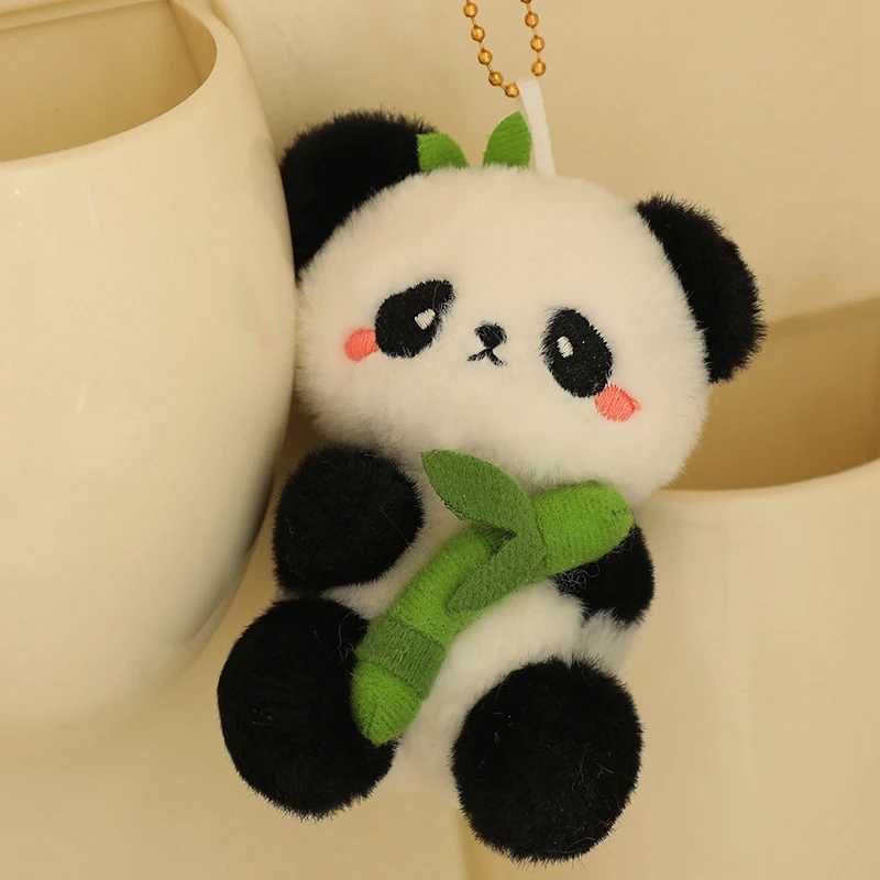 Cute 10cm Bamboo Panda Plush Toy Small Pendant Stuffed Animals Soft Doll Fluffy Panda Bag Decoration Birthday Gift G251120