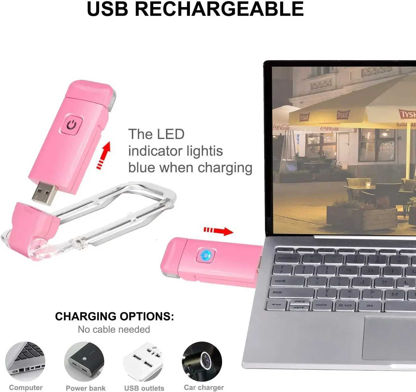 LED USB Rechargeable Book Light Reading Light Eye Protection Night Light Portable Clip Desk Light Bookmark Read Light Night Lamp M251120
