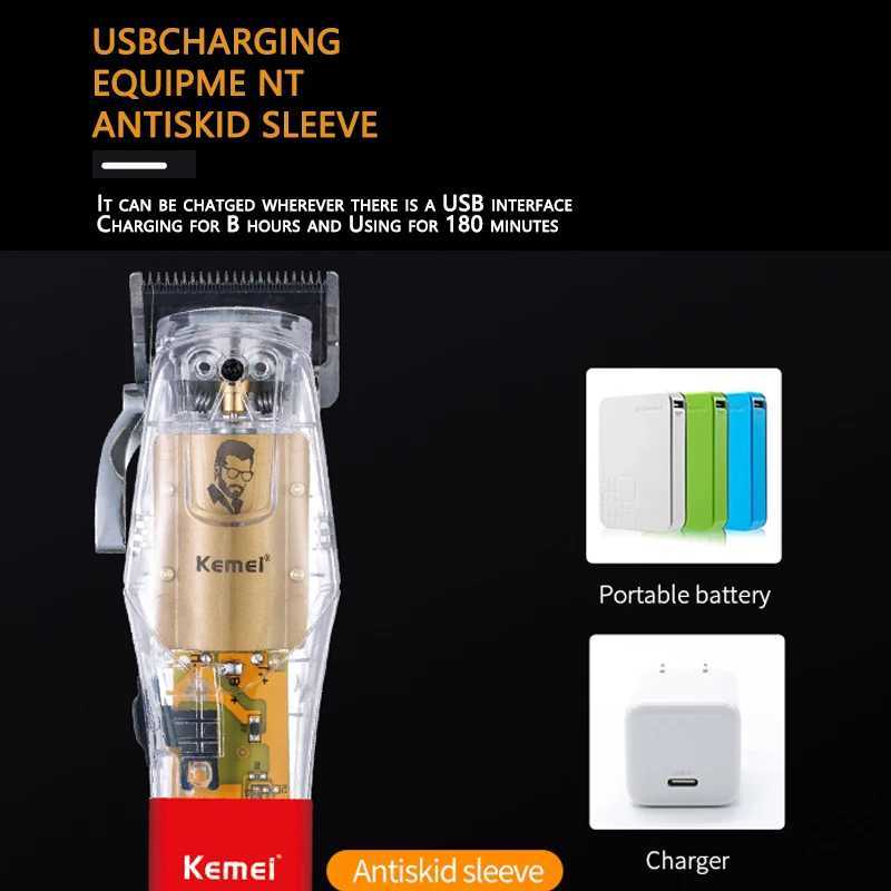 Kemei Ng203 Powerful Cordless Hair Clipper For Men Adjustable Electric Hair Trimmer Rechargeable Beard Hair Cutting MachineT251120