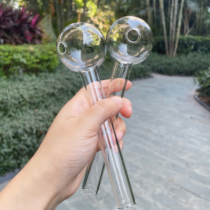 Super big large 50mm ball Pyrex Glass Oil Burner Smoking Hand pipes 8inch Glass Pipe