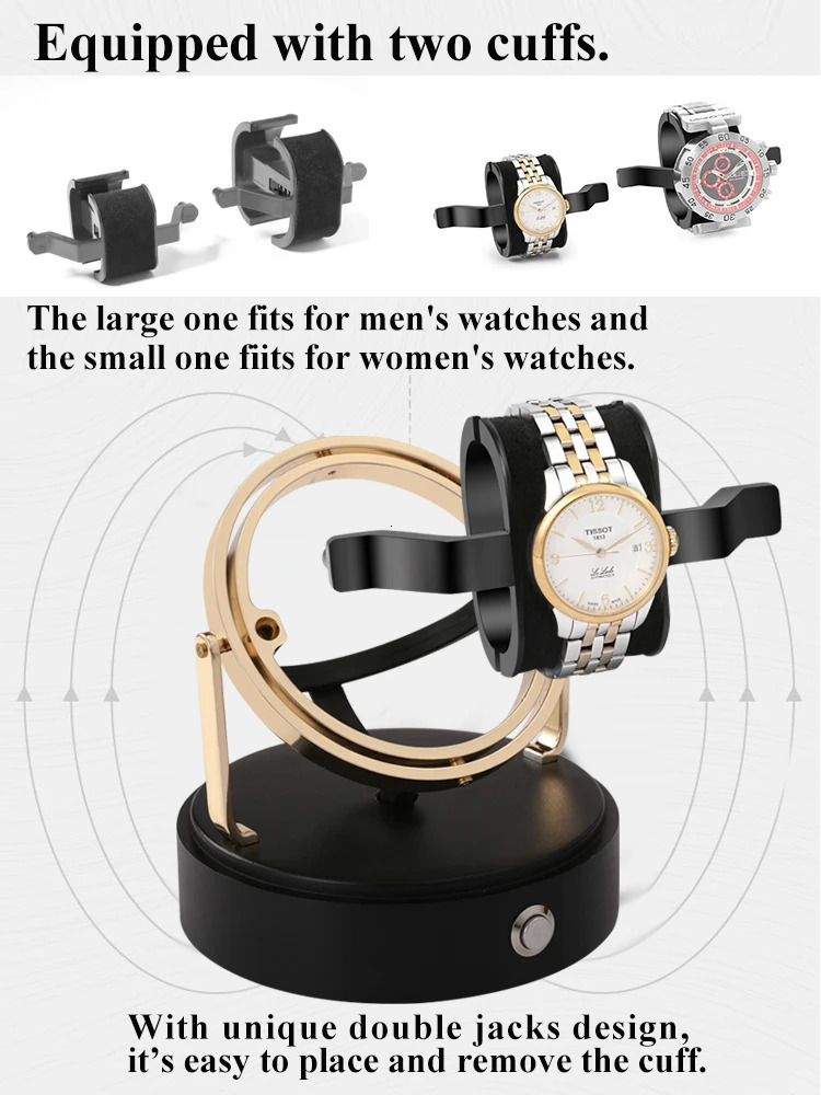 ZAPANAS Watch Winder for Automatic Watches Box Automatic Winder Metal Watch Case Storage Display Box 250418
