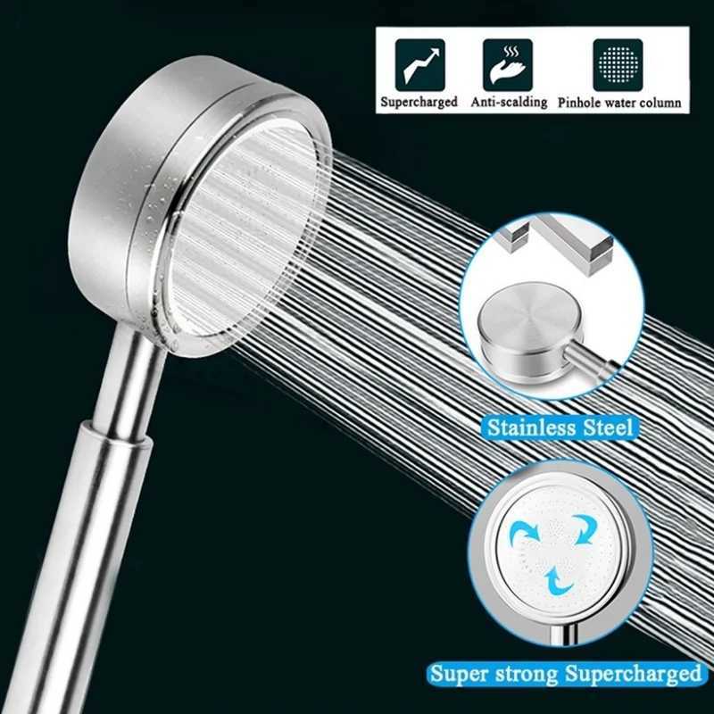 SUS 304 Stainless Steel Shower Head High-pressure Handheld Bathroom Wall Mounted Pressurized Water Saving Rainfall ShowerM251120