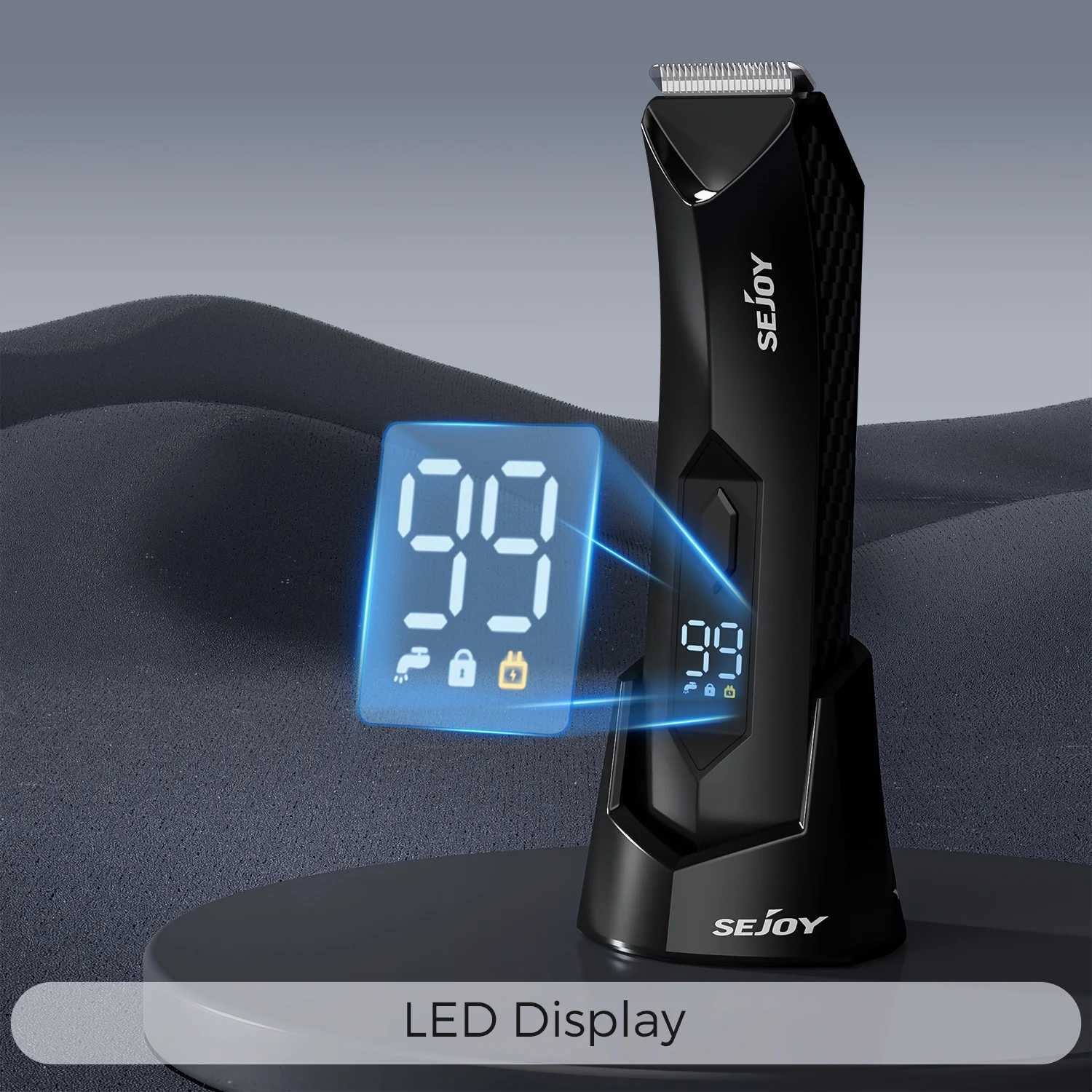 Sejoy T8S Electric Groin Hair Trimmer for MenRechargeable Body Groomer Pubic Waterproof Body Hair ClippersT251120