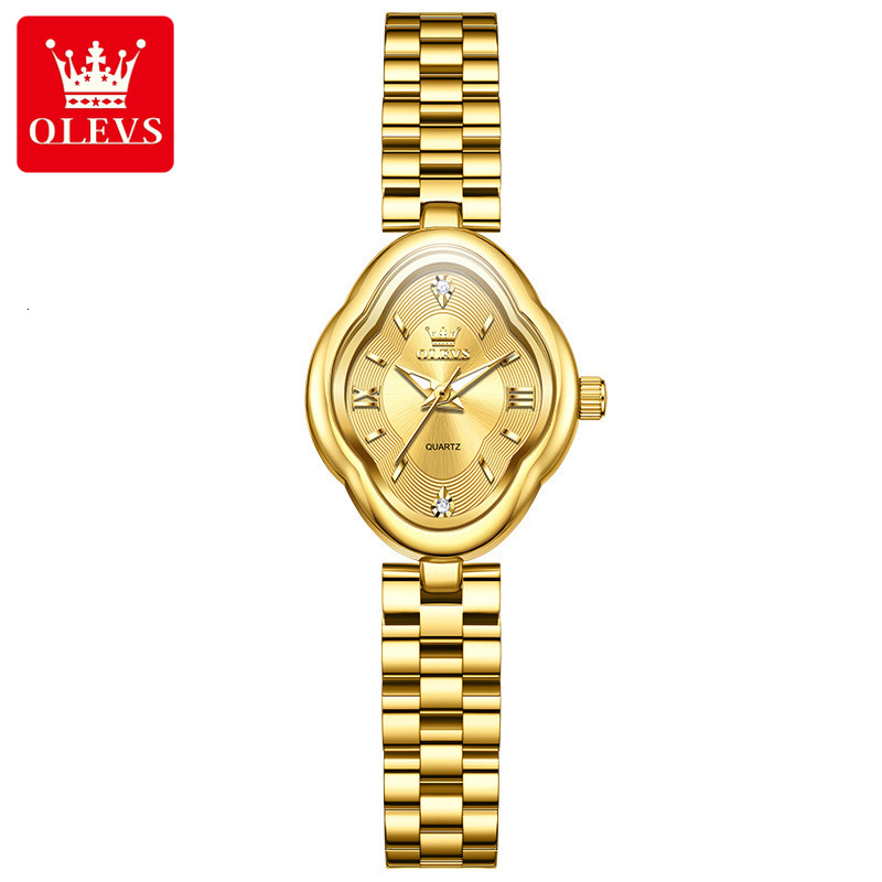 OLEVS Ms. Ou Offers A Watches Men Designer Brand-new Oval-shaped Retro Quartz Small Gold Watch That Is Waterproof And Luminous A Women's Watch Wi