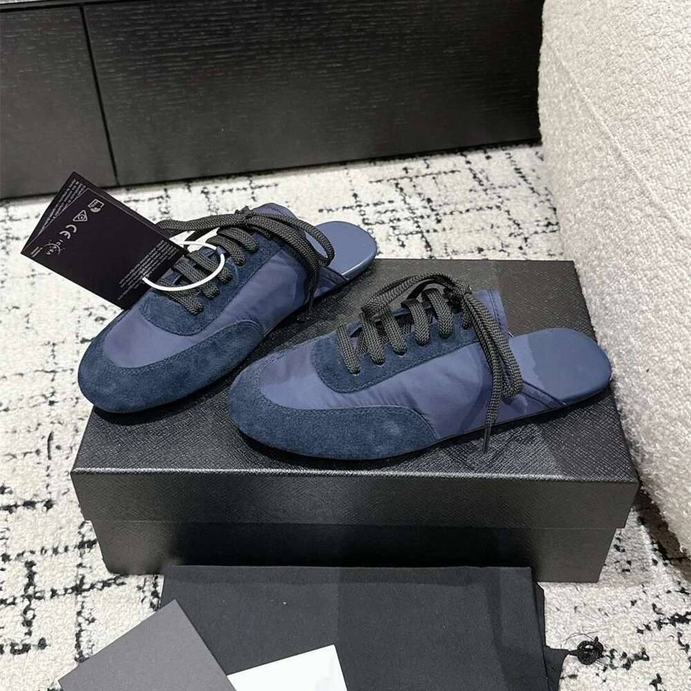 Women Size35-41 Natural Cow Suede Slippers Mixed Colors Mules Round Toe Sneakers Flats Designer Shoes atillas De Mujer