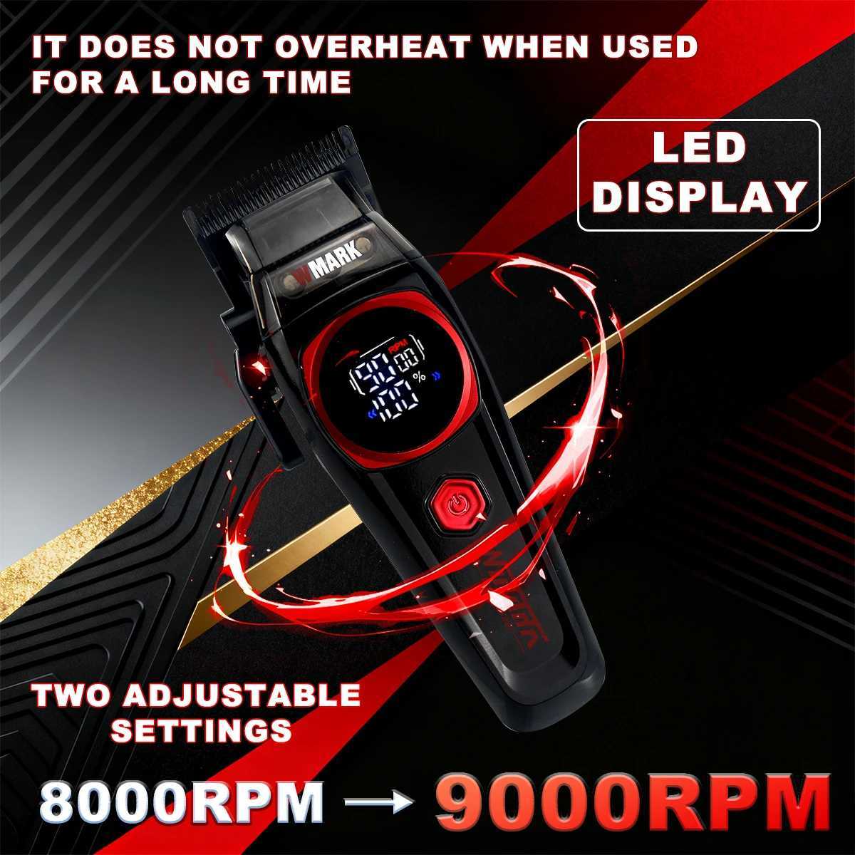 Hair Clippers Men Professional Kit Brushless Motor DLC Blade Wireless Base Charger 10000RPM Mens Haircut Machine Barber ShopT251120