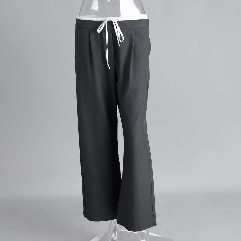 hoodie women's Wear Loose Spring New Item Fake Two-Piece Lace Up Design Commuting Suit Pants Women jacket