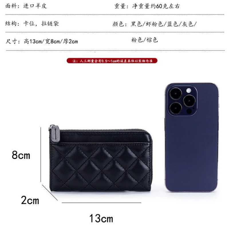 Sheepskin Card Wallet Ladies Coin Purses Leather Zipper Diamond Pattern Small Wallet Coin HoldersLadies Female GiftW251120