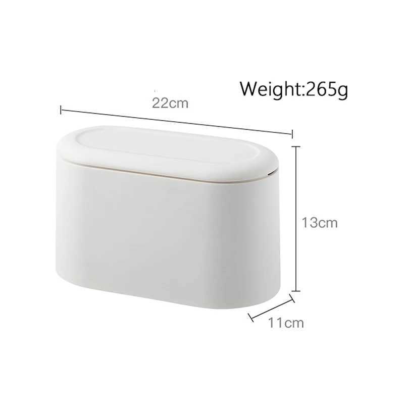 Mini Simple Office Garbage Bucket Desktop Trash Bin Durable Storage Bucket Can Automatic Pop-up Lid For Dressing Tables Home C251120