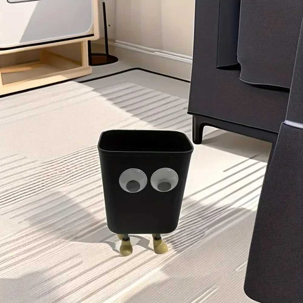 Funny Big Eyes Trash Can with Feet Garbage Bin Home Office Rubbish Bin Bathroom Garbage Container Waste Bucket Kitchen Dustbin C251120