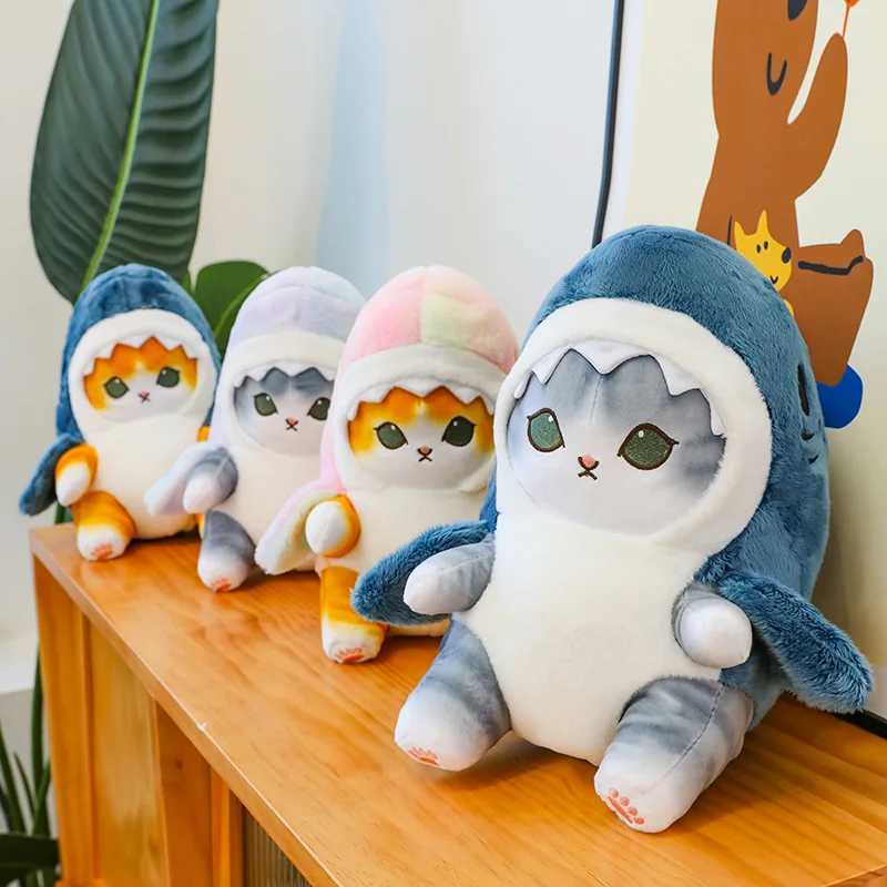 Hot Cute Shark Cat Fried Shrimp Cat Plush Doll Pillow Doll Beautiful Room Car Bag Decoration Pendant Opening Holiday Gift G251120