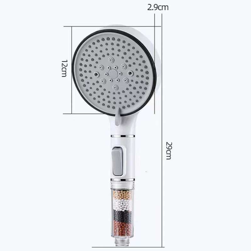 Filter Spray Five-speed Booster Large Panel Shower Head Home Shower Bath Handheld Shower Head Plus Hose SetM251120