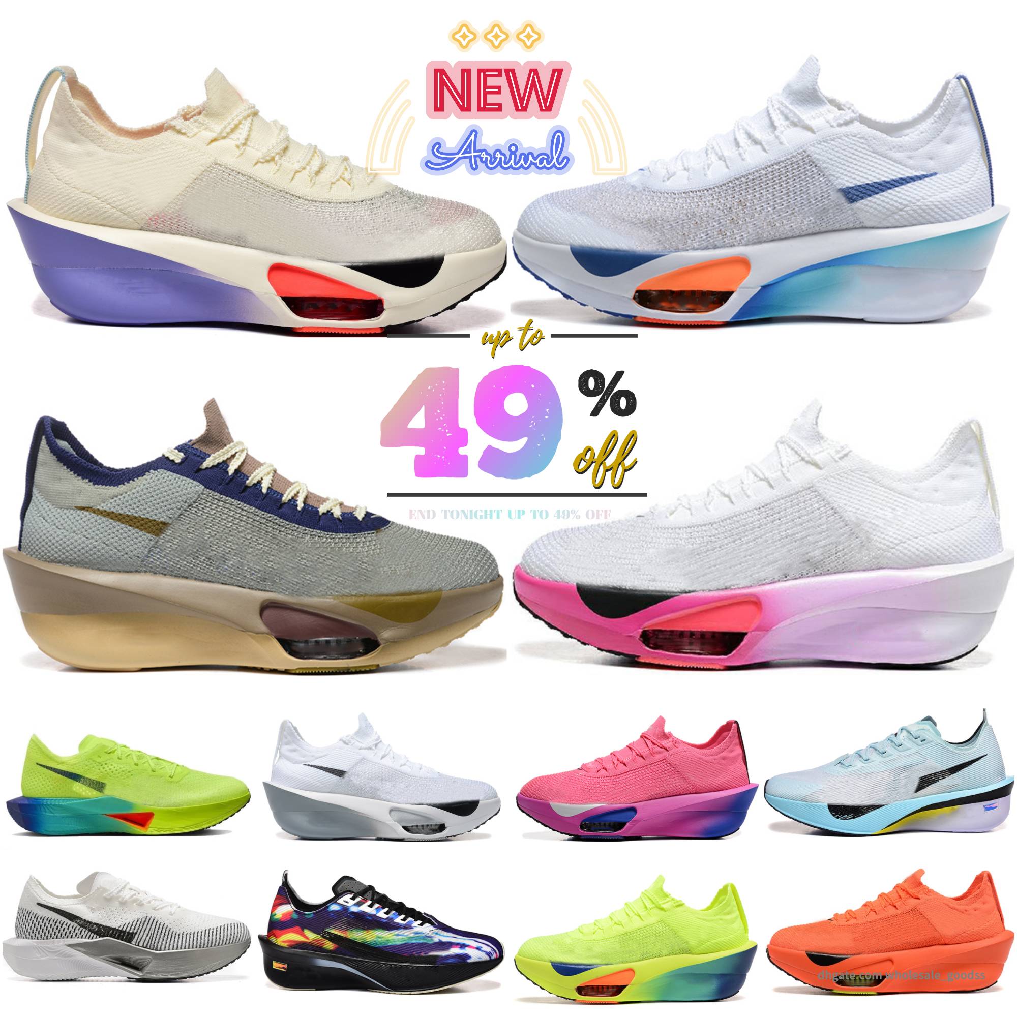 Top DesigNer VAPOrflyss Next% 3 Prototype Running Shoes Men Women Alphaflys Sail White Purple Agate Volt Concord Ironstone Violet Blue Void Foam Blueprint Sneakers