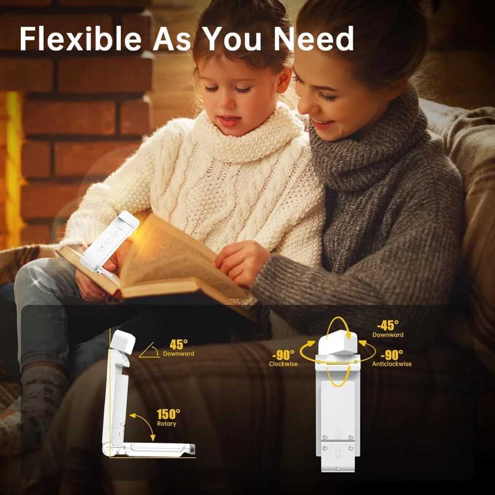 9 LED USB Rechargeable Book Light Bedroom Mini Reading Lamp Portable Clip On Reading Light Kids Read Night Light Clip Book Lamp M251120